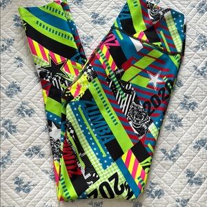 Zumba Fitness 2020 Neon Graphic Leggings M